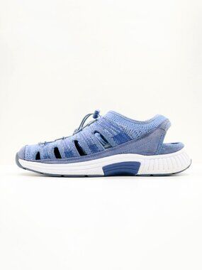 Orthofeet Laguna Blue Knit Slingback Comfort Fisherman Sandals - Women's 11 B